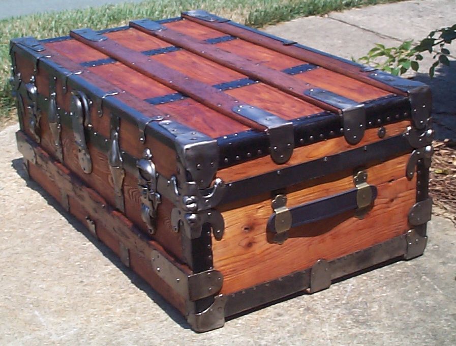 restored victorian all wood flat top tunk for sale 691