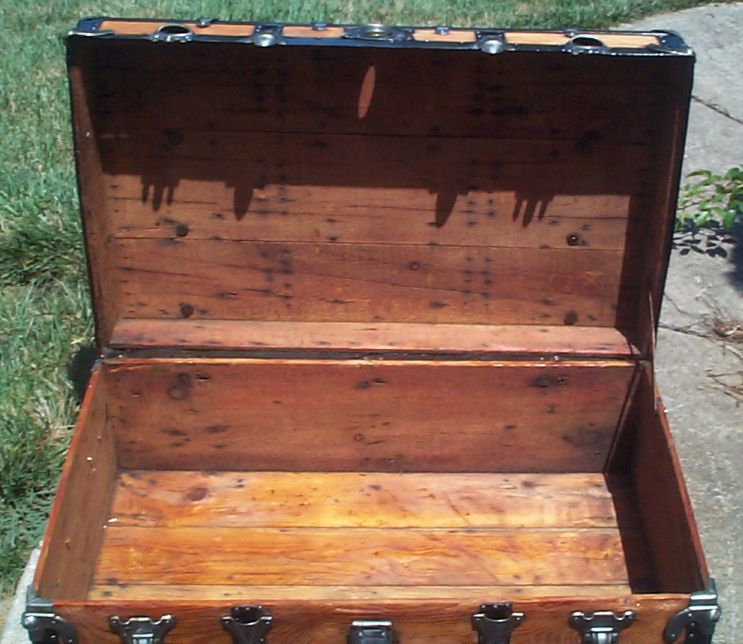 restored victorian all wood flat top tunk for sale 692