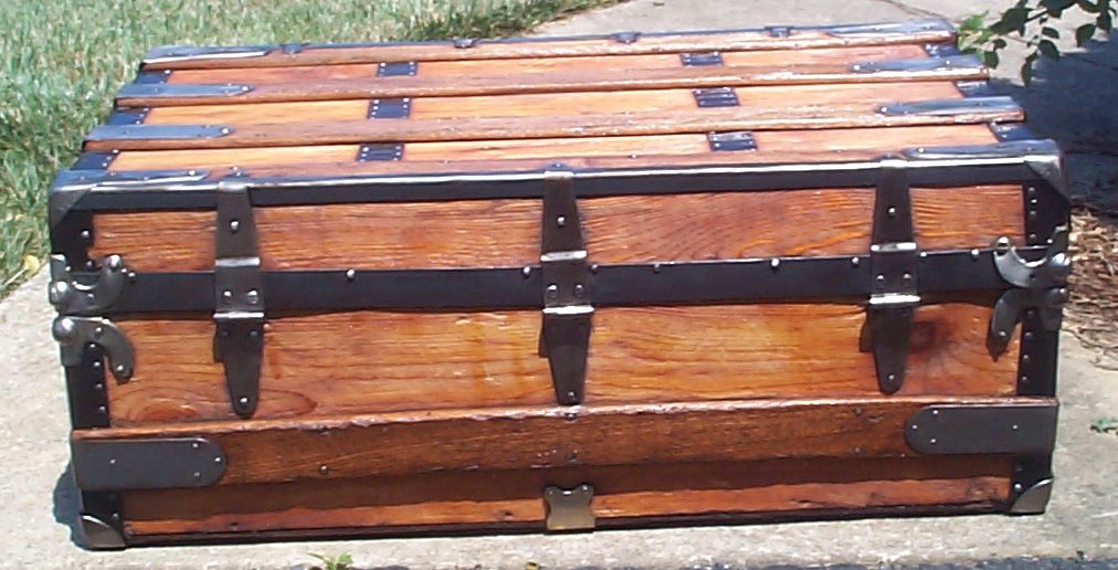 restored victorian all wood flat top tunk for sale 692