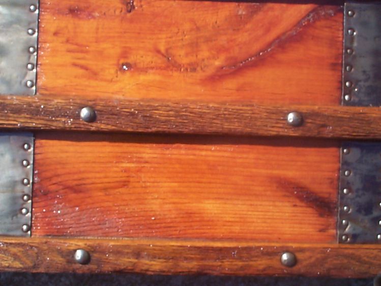 restored victorian all wood low profile roll top antique trunk for sale 714