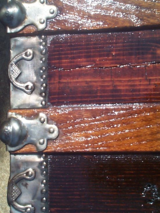 restored victorian all wood roll top antique trunk for sale 717