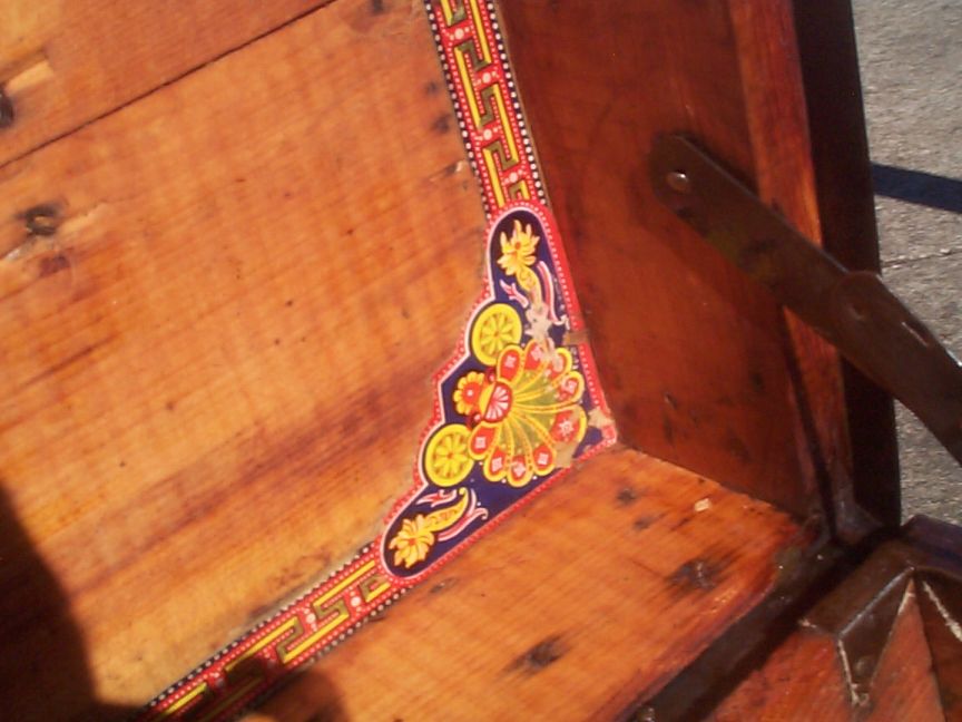 restored victorian all wood roll top antique trunk for sale 718