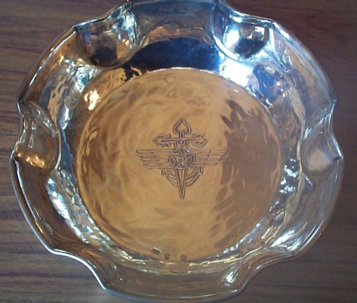 soviet naval air force candy dish fouled anchor and wings with red star
