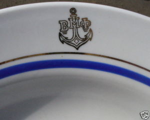 russian navy 1919-1920's  salad plate topmark