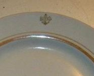 soviet navy senior officer dinner plate vmf anchor topmark