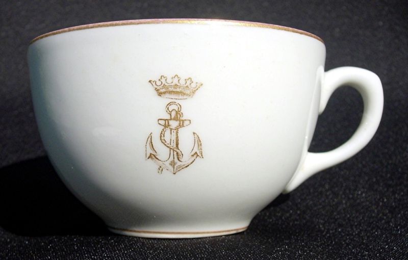 spanish navy armada de espana officer's wardroom china insiginia, crown and anchor