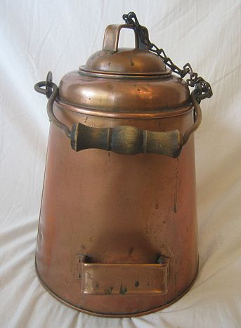 1890s us navy enlisted mess hall galley brass and copper coffee pot