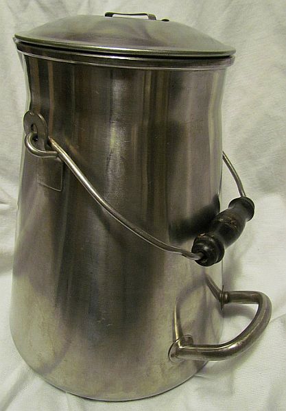 Authentic Small Stainless Steel Medium Size Galley Cooking Pot with Lid  Mess Deck/Mess Hall and galley with USN on the handle