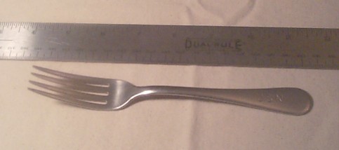 U.S. Navy Stainless Steel Enlisted Fork with Engraved USN on Handle