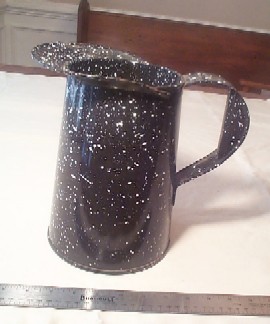 Large Graniteware Measuring Pitcher or Cup