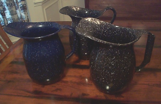 us navy enlisted mess hall galley enamelware water or milk pitchers