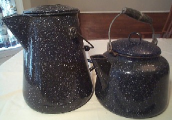 Rare Large Navy Enlisted Tea Kettle and Coffee Pot