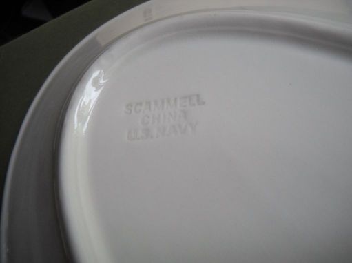 US Navy Enlisted Mess Scammell China White Serving Platter