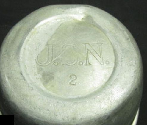 us navy enamelware enlisted cup and plate ca 1898-1910