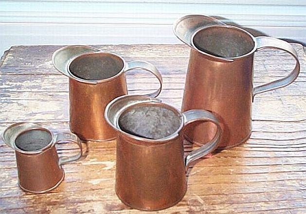 us navy copper measuring cups