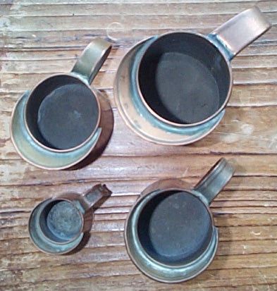 us navy copper measuring cups