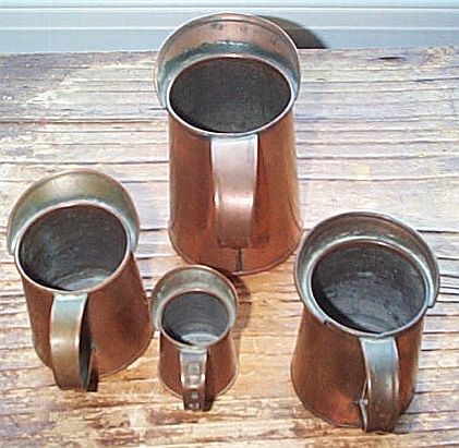 us navy copper measuring cups