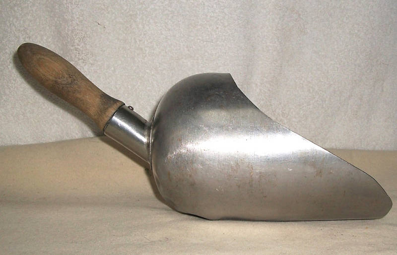 us navy enlisted stainless steel mess deck galley food preparation ice scoop, flour scoop