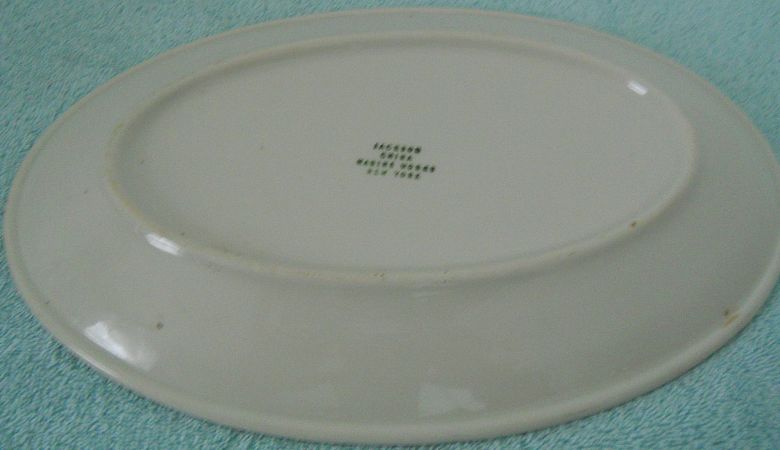 USCG Coast Guard China white serving platter, blue insignia