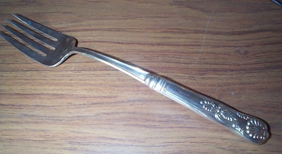 usmc marine corps silverplated long handle serving fork