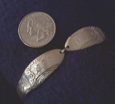 ladies bracelet 1937 ww2 USN silverplate First Love spoon handles