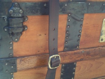 Pirate Chests Sea Chest #95 showing leather strap