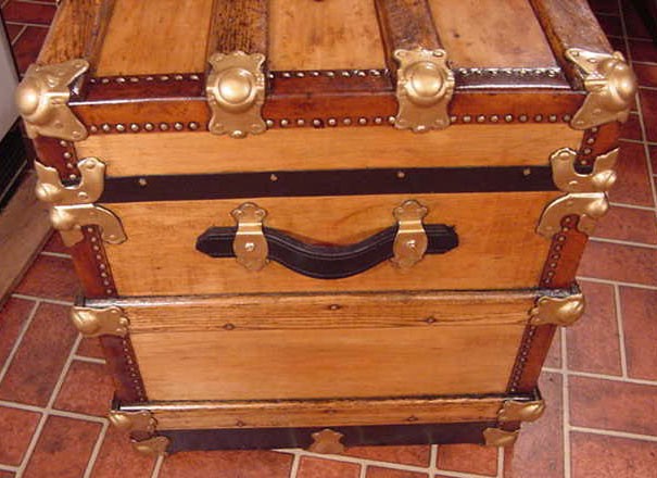 Pirates Chests Flat Top Sea Chest #11 side view