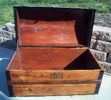 Captains Domed Sea Chest #4 open