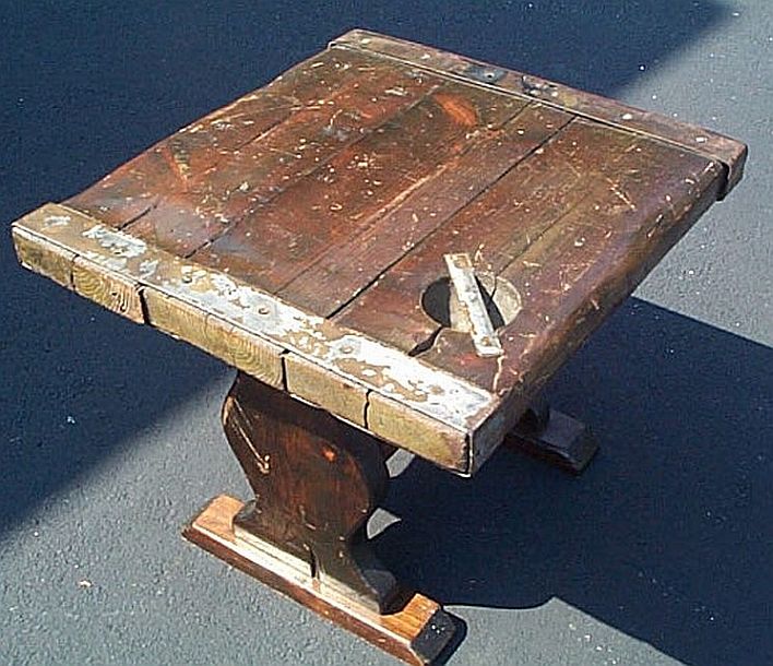 wwii liberty ship hatch cover wooden hatch cover end table