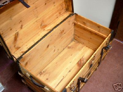  Captains Flat Top Sea Chest #7 open view