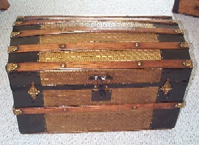 100+ year old Antique Dome Top Pirate Treasure Chest with KEY