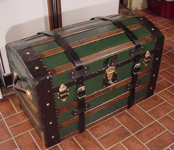 Pirate Treasures Chests Dome Top Chest #9 side and front view