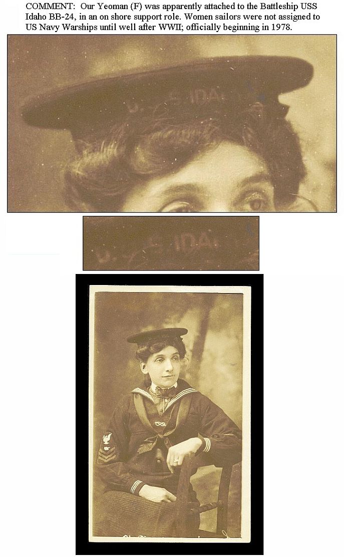us navy wave yeoman uss idaho 1918