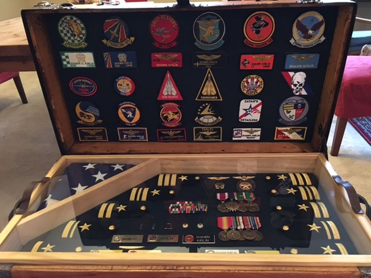 Army Navy Retirement Shadow Box ideas or Military Shadow box Idea as